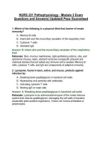 NURS 231 Pathophysiology - Module 3 Exam Questions and Answers&vert; Updated&vert; Pass Guaranteed