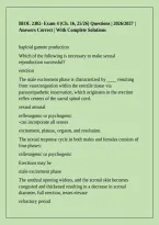BIOL 2302- Exam 4 &lpar;Ch&period; 16&comma; 25&sol;26&rpar; Questions &vert; 2026&sol;2027 &vert; Answers Correct &vert; With Complete Solutions