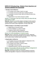 NURS 231 Pathophysiology - Module 2 Exam Questions and Answers&vert; Updated&vert; Pass Guaranteed