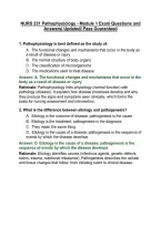 NURS 231 Pathophysiology - Module 1 Exam Questions and Answers&vert; Updated&vert; Pass Guaranteed