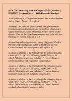 BIOL 2302 Mastering A&P II Chapters 25-29 Questions &vert; 2026&sol;2027 &vert; Answers Correct &vert; With Complete Solutions
