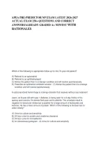 Apea Pre-Predictor Np Exam Latest 2026-2027 Actual Exam 250&plus; Questions And Correct &NewLine;Answers&sol;Already Graded A&plus; Newest With Rationales&NewLine;