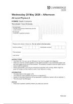 OCR AS Level Physics A H156&sol;02 JUNE 2026 QUESTION PAPER&colon; Depth in physics