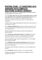 Boating Exam &ndash; Ct Questions An D Answers With Complete Solutions Already Passed&excl;&excl;&excl;