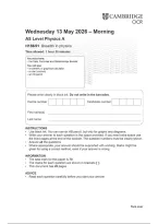 OCR AS Level Physics A H156&sol;01 JUNE 2026 QUESTION PAPER&colon; Breadth in physics&NewLine;