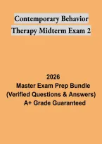 Contemporary Behavior Therapy Midterm Exam 2 &ndash; Psychology Study Guide and Practice Questions