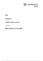 OCR AS Level Physics A H156&sol;02 JUNE 2026 MARK SCHEME&colon; Depth in physics