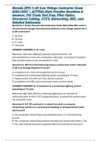 Nevada &lpar;NV&rpar; C-2D Low Voltage Contractor Exam 2026&sol;2027 &vert; ACTUAL-Style Practice Questions & Answers&comma; PSI Trade Test Prep&comma; Fiber Optics&comma; Structured Cabling&comma; CCTV&comma; Networking&comma; NEC&comma; and Detailed Rationales