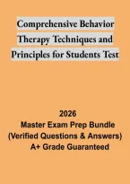 Comprehensive Behavior Therapy Techniques and Principles for Students &ndash; Psychology Test Study Guide