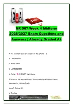 NR 507 Week 4 Midterm Exam 2026&sol;2027 &ndash; 60&plus; Questions & Answers&colon; Immunology&comma; Cardiac&comma; Respiratory&comma; Renal & Cancer Pathophysiology &ndash; Chamberlain University