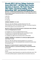 Nevada &lpar;NV&rpar; C-2D Low Voltage Contractor Exam 2026&sol;2027 &vert; ACTUAL-Style Practice Questions & Answers&comma; PSI Trade Test Prep&comma; Fiber Optics&comma; Structured Cabling&comma; CCTV&comma; Networking&comma; NEC&comma; and Detailed Rationales