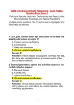 NURS 612 Advanced Health Assessment &ndash; Exam Practice Question Bank&colon; Exam 2