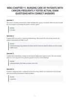 Msn &lpar;Chapter 11&period; Nursing Care Of Patients With&NewLine;Cancer&rpar; Frequently Tested Actual Exam&NewLine;Questions With Correct Answers