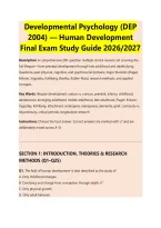 Developmental Psychology DEP 2004 &mdash; The Ultimate Exam Success Guide &vert; Complete Revision Notes & Key Theories