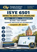 ISYE 6501 Introduction to Analytics Modeling &mdash; Comprehensive Practice Exam&comma; Weeks 1&ndash;11
