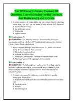 Nur 529 Exam 2 &ndash; Newest Version &vert; 200 &NewLine;Questions&comma; Correct Detailed Verified Answers&comma; &NewLine;And Rationales &vert; Rated A Grade 