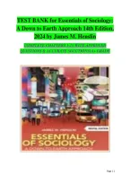 Test Bank for Essentials of Sociology&colon; A Down-to-Earth Approach 14th Edition by James M&period; Henslin