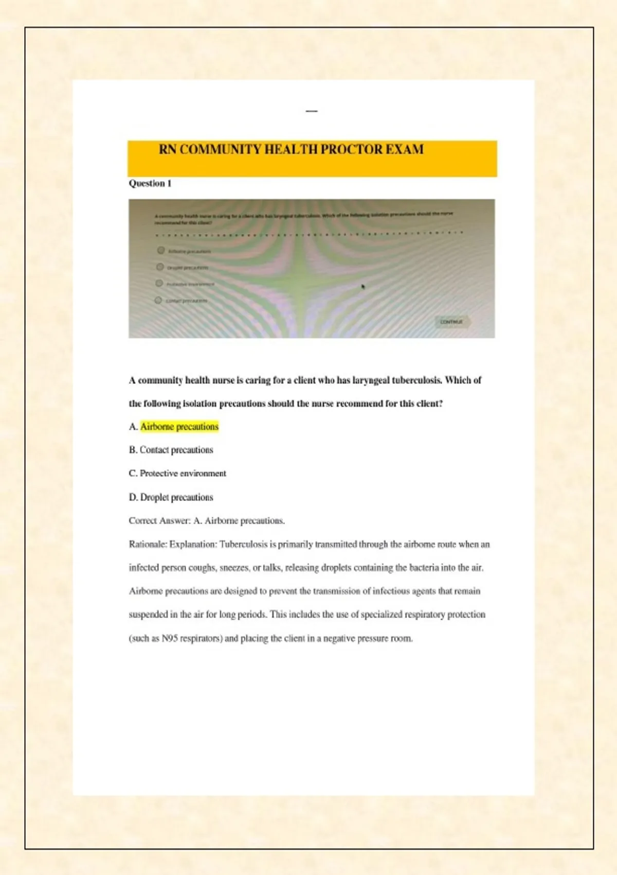 100 Original Community Health Nursing Practice Questions with ...