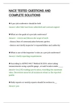 Nace Tested Questions And&NewLine;Complete Solutions&NewLine;