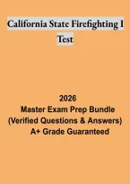 California State Firefighting I Test &ndash; Firefighter I Certification Study Guide and Practice Questions