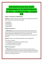 Study Guide & Answer Keys&colon; Gould's &NewLine;Pathophysiology for the Health Professions&comma; &NewLine;7th Edition &ndash; VanMeter & Hubert - &lpar;Chapters &NewLine;1&ndash;28