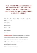 Wgu D116 Strategic Leadership&NewLine;And Professionalism Midterm&NewLine;Exam Questions And Answers &vert;&NewLine;100&percnt; Verified&ndash; Pass Guaranteed &ndash;&NewLine;A&plus; Graded 2026&sol;2027