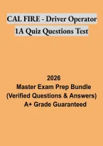 CAL FIRE Driver Operator 1A Quiz Questions Test &ndash; Fire Apparatus Operations Study Guide
