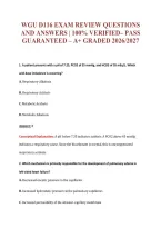 Wgu D116 EXAM Bundle &vert; Update Questions with complete and Verified solutions&period;