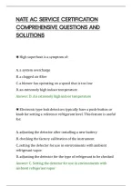 Nate Ac Service Certification&NewLine;Comprehensive Questions And&NewLine;Solutions&NewLine;