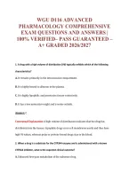 Wgu D116 EXAM Bundle &vert; Update Questions with complete and Verified solutions&period;