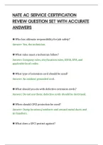 Nate Ac Service Certification&NewLine;Review Question Set With Accurate&NewLine;Answers