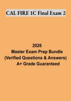 CAL FIRE 1C Final Exam 2 &ndash; Study Guide&comma; Practice Questions&comma; and Firefighter Exam Preparation