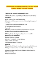 NRA Instructor Certification Exam 2026&sol;2027 &vert; 300&plus; Practice &NewLine;Questions&comma; Answers & Detailed Rationales