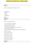 BioChem 210 Module 4 Exam &ndash; Portage Learning &vert; Questions and Answers 2027