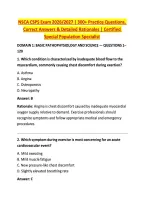 NSCA CSPS Exam 2026&sol;2027 &vert; 300&plus; Practice Questions&comma; &NewLine;Correct Answers & Detailed Rationales &vert; Certified &NewLine;Special Population Specialist