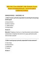 NSCA TSAC-F Exam 2026&sol;2027 &vert; 300&plus; Questions&comma; Correct &NewLine;Answers & Detailed Rationales &vert; Tactical Strength & &NewLine;Conditioning Facilitator