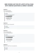 Nbrc Review &lpar;Use This Set&rpar; Latest Actual Exam&NewLine;With Verified Questions & Correct Answers&NewLine;