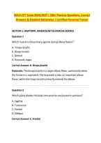 NSCA-CPT Exam 2026&sol;2027 &vert; 500&plus; Practice Questions&comma; Correct &NewLine;Answers & Detailed Rationales &vert; Certified Personal Trainer