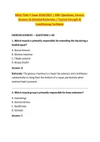 NSCA TSAC-F Exam 2026&sol;2027 &vert; 300&plus; Questions&comma; Correct &NewLine;Answers & Detailed Rationales &vert; Tactical Strength & &NewLine;Conditioning Facilitator