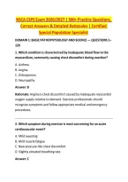NSCA CSPS Exam 2026&sol;2027 &vert; 300&plus; Practice Questions&comma; &NewLine;Correct Answers & Detailed Rationales &vert; Certified &NewLine;Special Population Specialist