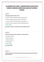 Jb Learning Emt Exam &vert; Comprehensive Questions & &NewLine;Correct Answers &vert;Brand New 2026-2027 Updated &NewLine;Edition 