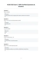 HCAD 302 Exam 2 100&percnt; Verified Questions &&NewLine;Answers