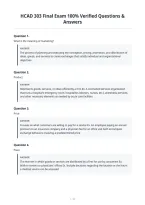 HCAD 303 Final Exam 100&percnt; Verified Questions &&NewLine;Answers&NewLine;