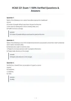 HCAD 325 Exam 1 100&percnt; Verified Questions &&NewLine;Answers