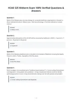 HCAD 325 Midterm Exam 100- Verified Questions & Answers