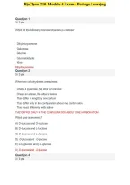 BioChem 210 Module 4 Exam &ndash; Portage Learning &vert; Questions and Answers 2027