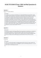 HCAD 375 EXAM II Exam 100- Verified Questions & Answers&period;pdf&NewLine;&NewLine;