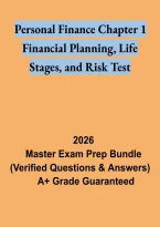 Personal Finance Chapter 1 Test &vert; Financial Planning&comma; Life Stages and Risk Management Study Guide