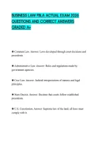 Business Law Fbla Actual Exam 2026&NewLine;Questions And Correct Answers&NewLine;Graded A&plus;