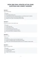 Nfdn 2006 Final Updated Actual Exam&NewLine;Questions And Correct Answers&NewLine;